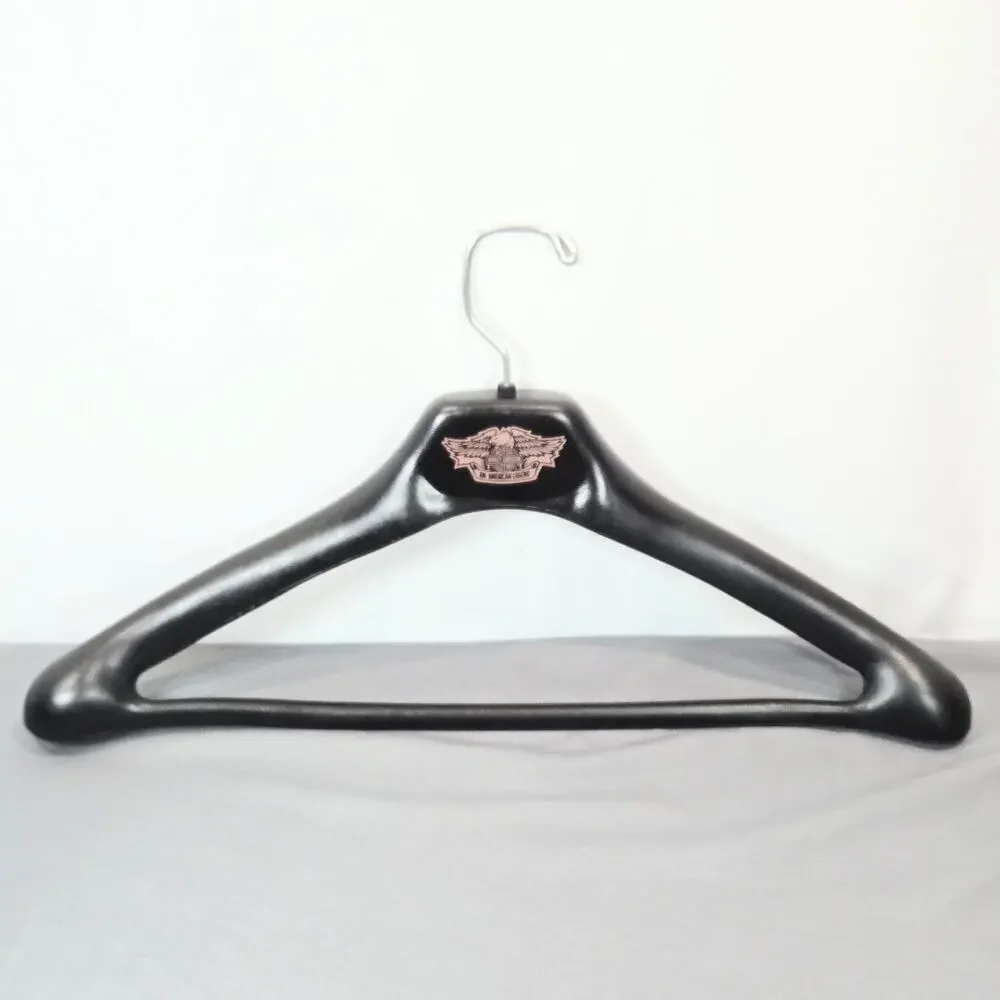 Harley Davidson Clothes Heavy Coat Jacket Hanger Batts Korea Black Plastic Vtg
